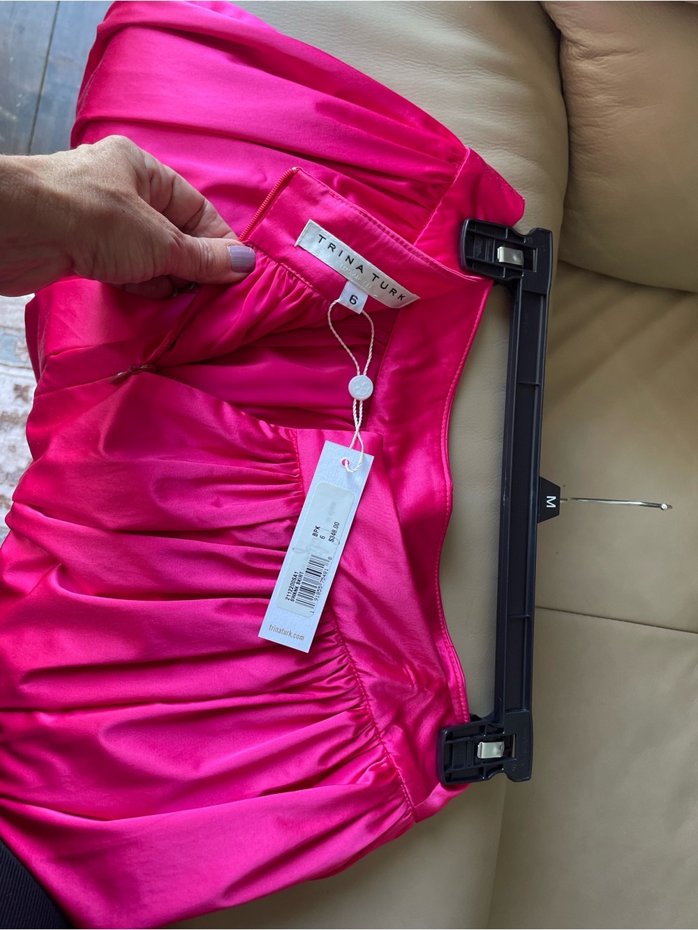 Trina Turk Fuchsia Gathered Skirt